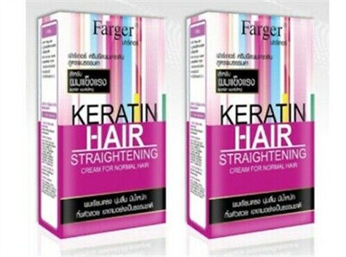 2X Farger Keratin Complex Cream Normal Strong Hair Straightener cream Rebonding