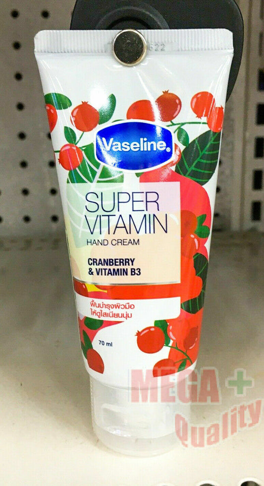 Vaseline Hand Nail Moisturizing Cream Super Vitamin Cranberry Vitamin B3 70ml
