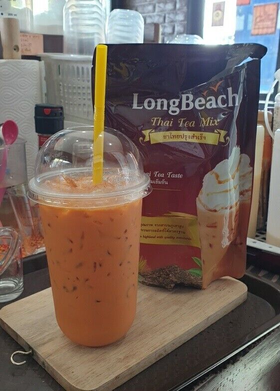 LongBeach Thai Tea, Milk tea, Thai Iced tea Beverage Cafe Thai Restaurant 400g.