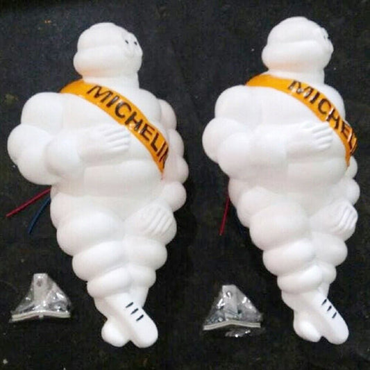 MICHELIN DOLL YELLOW SHOULDER MAN DOLL + LED LIGHT + BRACKET COLLECTIBLES 2X17"