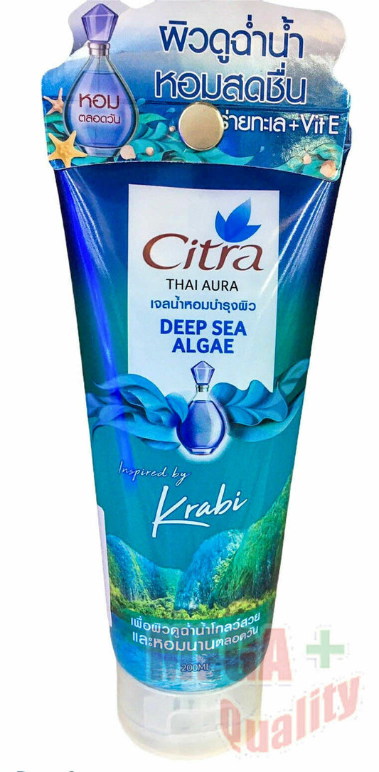 Citra Thai Aura Perfume Body Gel Deep Sea Algae Krabi Vitamin E B3 200 ml