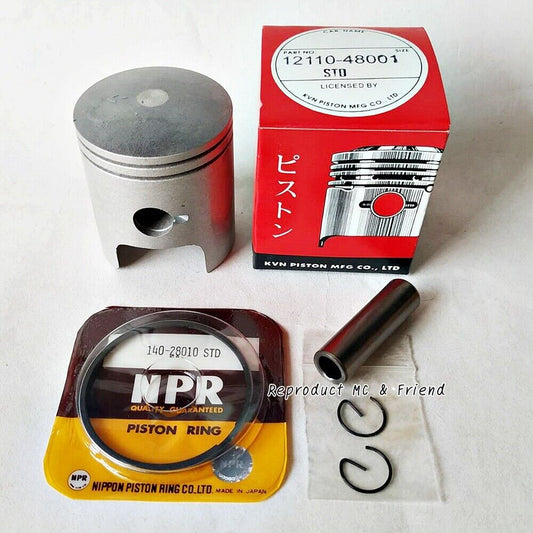 Piston Kits + Pin Size STD (Dia=56.00mm.) Fits Suzuki TS125 TC125 RV125 DS125