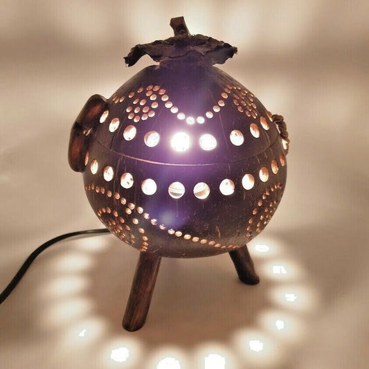 Lamp Shade Table Lamps Coconut Shell Wood Home Decor Natural Outdoor Night Light