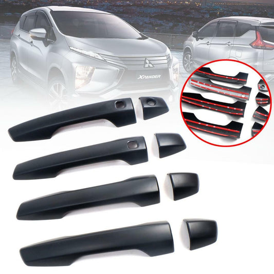 4 Doors Handle Cover Matte Black Trim Fit For Mitsubishi Xpander 2018-2019