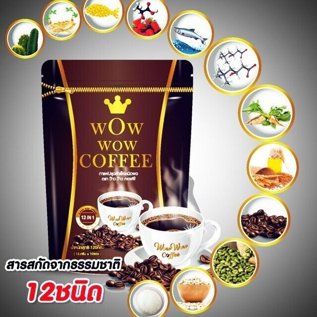 10sachets Wow Coffee Weight Control Collagen L-Carnitine 12 Natural Extracts