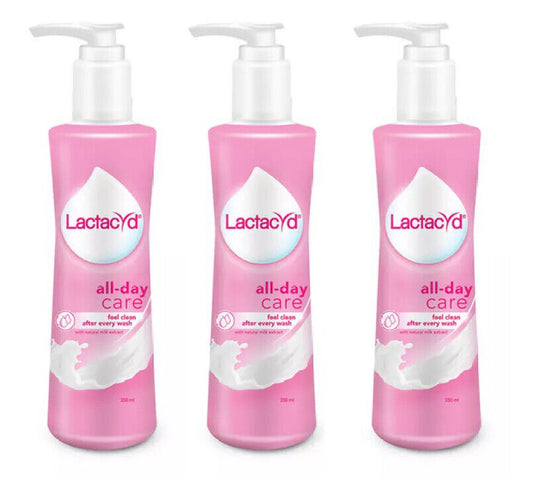250ml x 3 Lactacyd All-day Care Daily Natural Care Feminine Washes with Milk