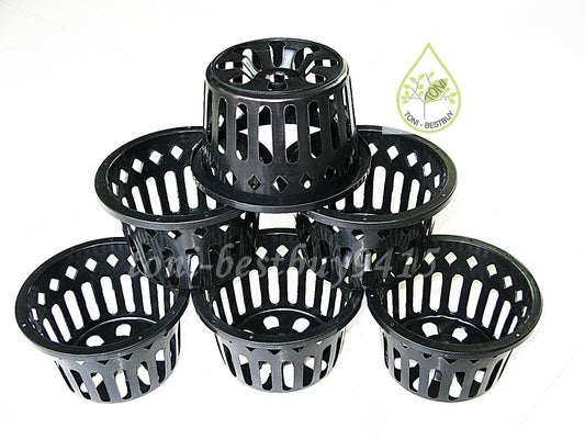 Round Mesh Net Pot Vanda Orchid Cup 6" Phalaenopsis Paphiopedil Basket 5 Free 1