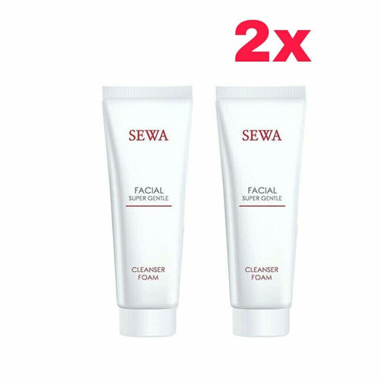 2x SEWA Foam Cleanser Facial Super Gentle Moisturizing for All Skin Types 100g