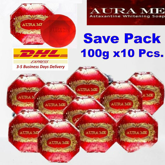 10x Aurame Aura Me Astaxanthin Soap Reduce Wrinkles Antioxidant Radiance 100g