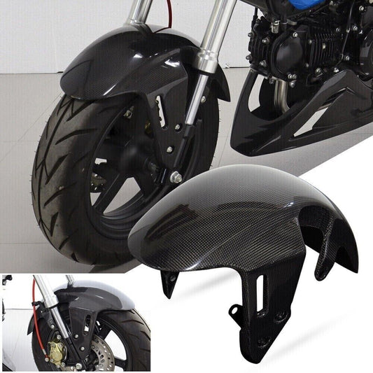 CARBON FRONT FENDER MUD SPLASH GUARD FRAME FOR HONDA MSX GROM OG SF 125 12-2023