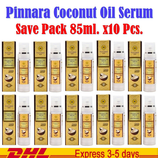 10x Cold Pressed Coconut Oil Pinnara Serum Nourishing Body Face Hair Facial Skin