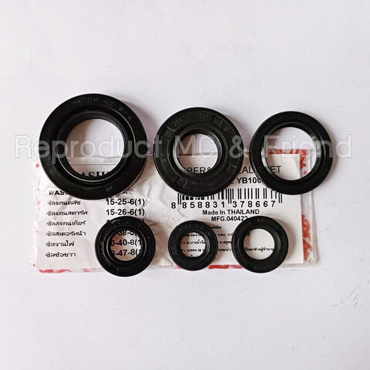 Oil Seal Kit (Set 6 pcs) : Fits Yamaha YL2 YL2C YL2G YB100 YG5