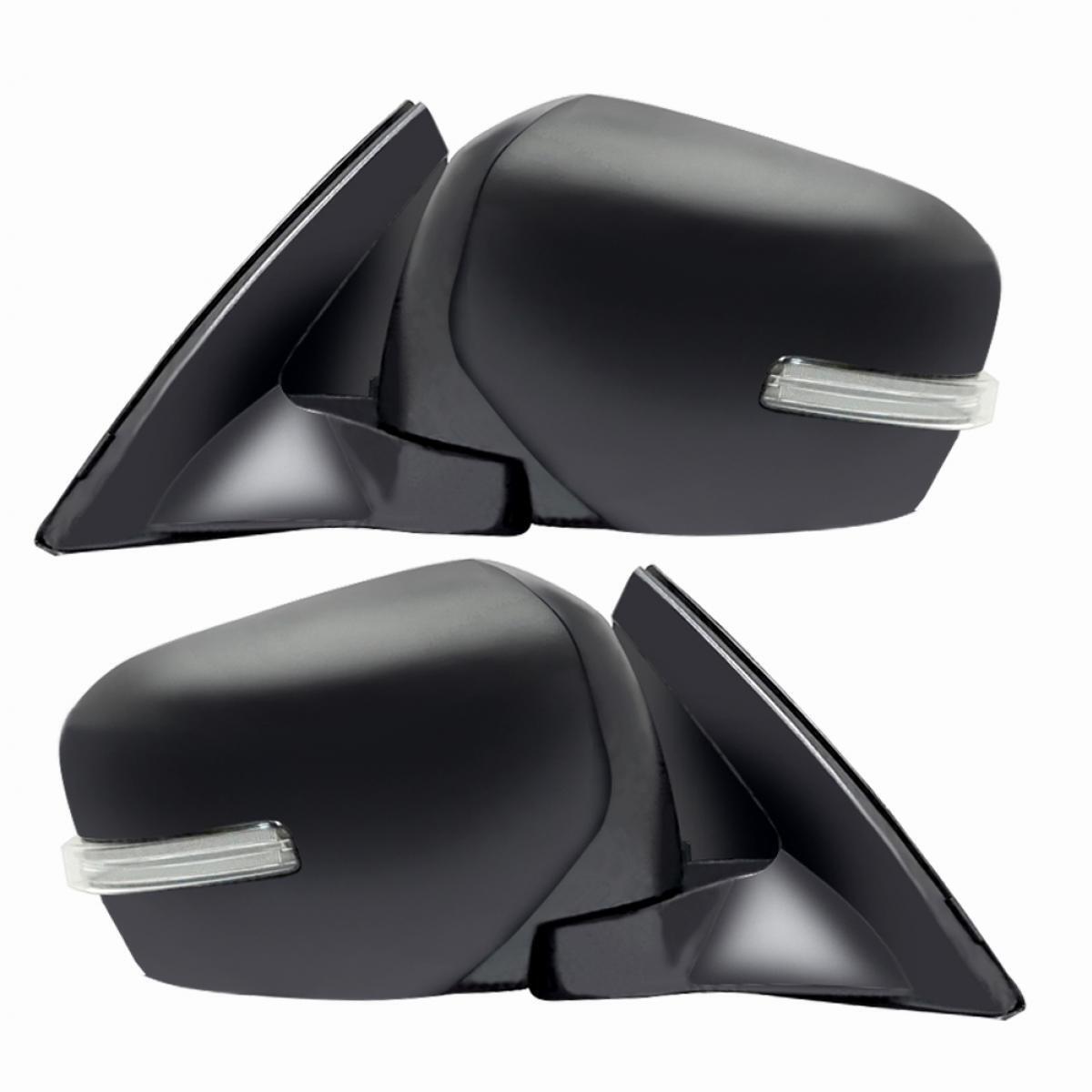 For Mitsubishi Pajero Sport 09-14 Side Door Mirror Black LR Set 7 Electric Wires