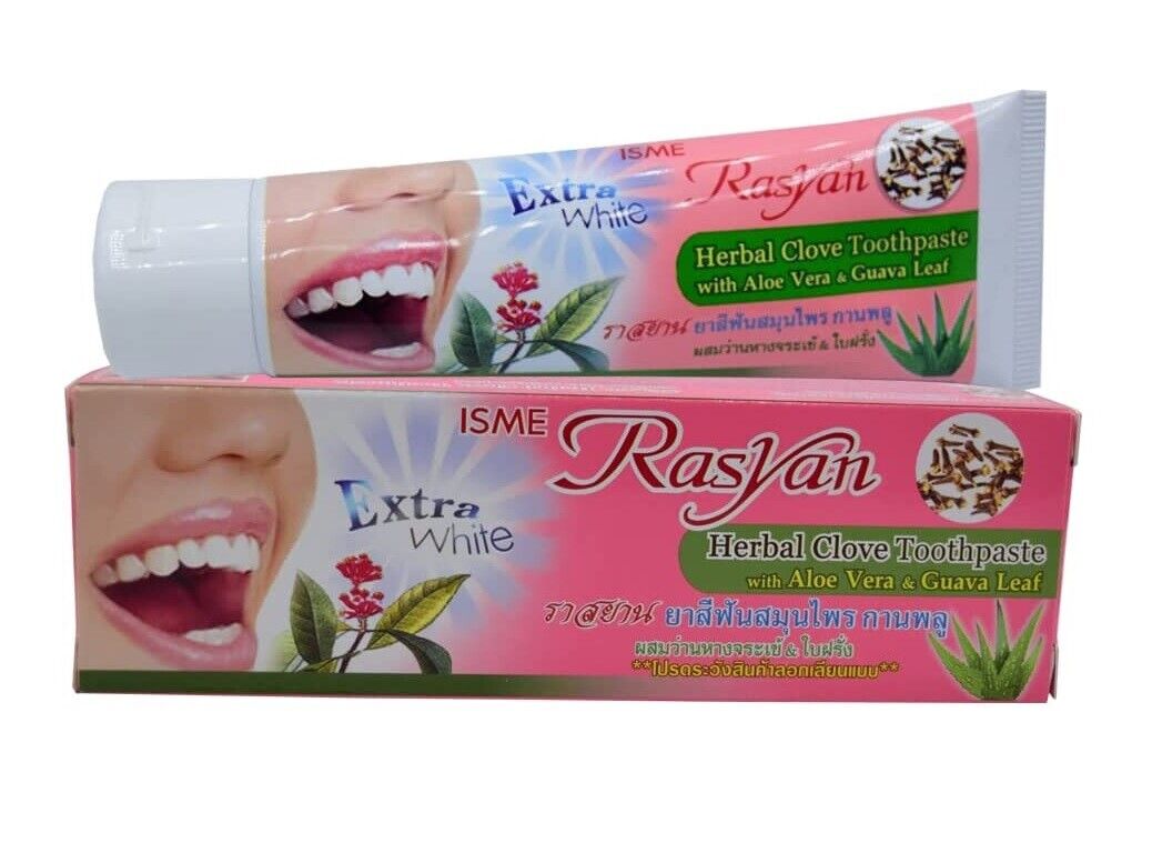 ISME Rasyan Herbal Clove Toothpaste teeth white and clean freshen breath 100g.