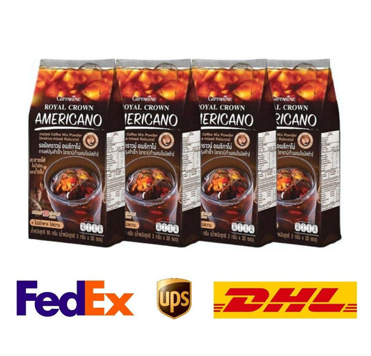 4xRoyal Crown AMERICANO Instant Coffee 0% Sugar Black Coffee Low calorie Healthy