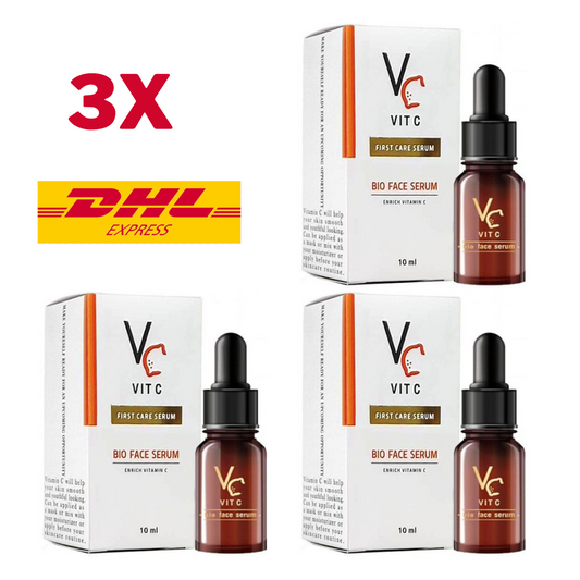 3x VC Vit C Bio Face Serum Skin Brightening Anti-Wrinkles Aging Aura Clear 10ml