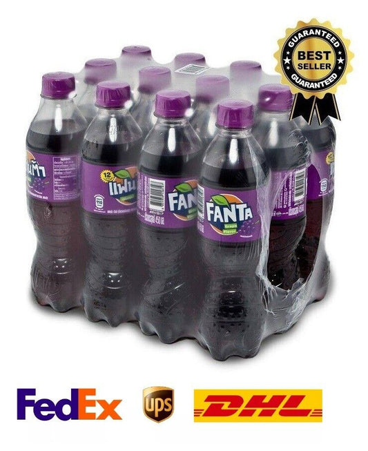 12x 450 ml. Fanta Grape Juice Flavor Soda Soft Drink delicious, refreshing party