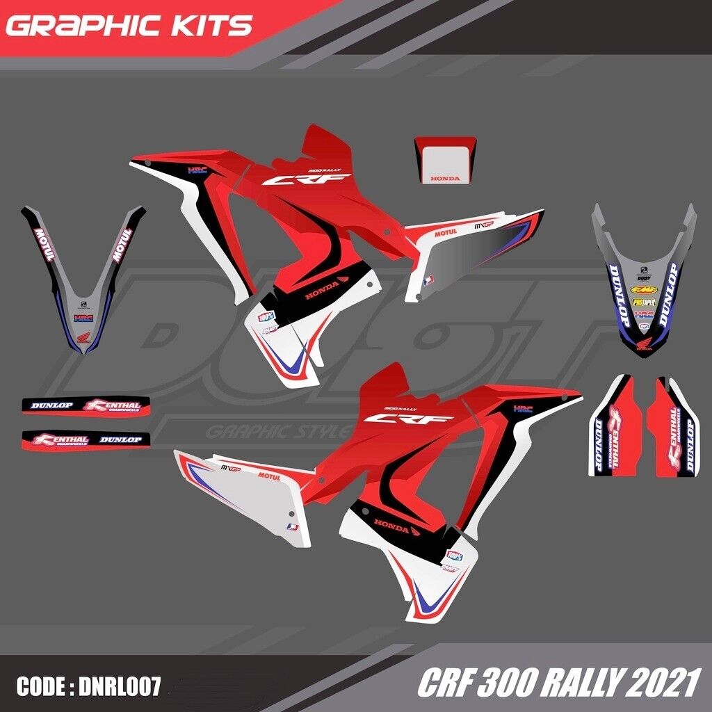 X9 Stickers Kit For Honda CRF 300 Rally 2021 Motocross Graphics Bike Decals crf