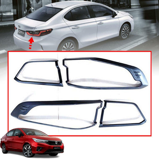 Tail Light Lamp Cover Matte Black Trim For Honda City GN 2020-2022 Sedan