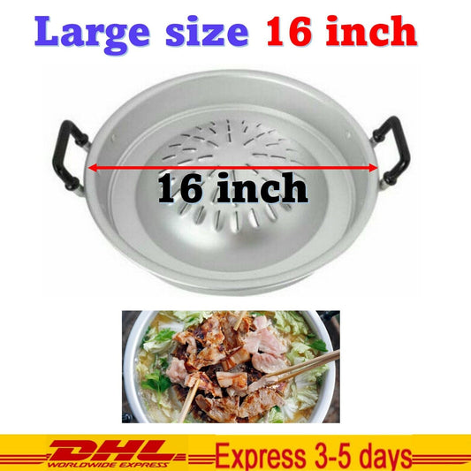 Thai Mookata Korean Grill Pan Aluminium Premium BBQ Steak Barbecue Cooktop 16"