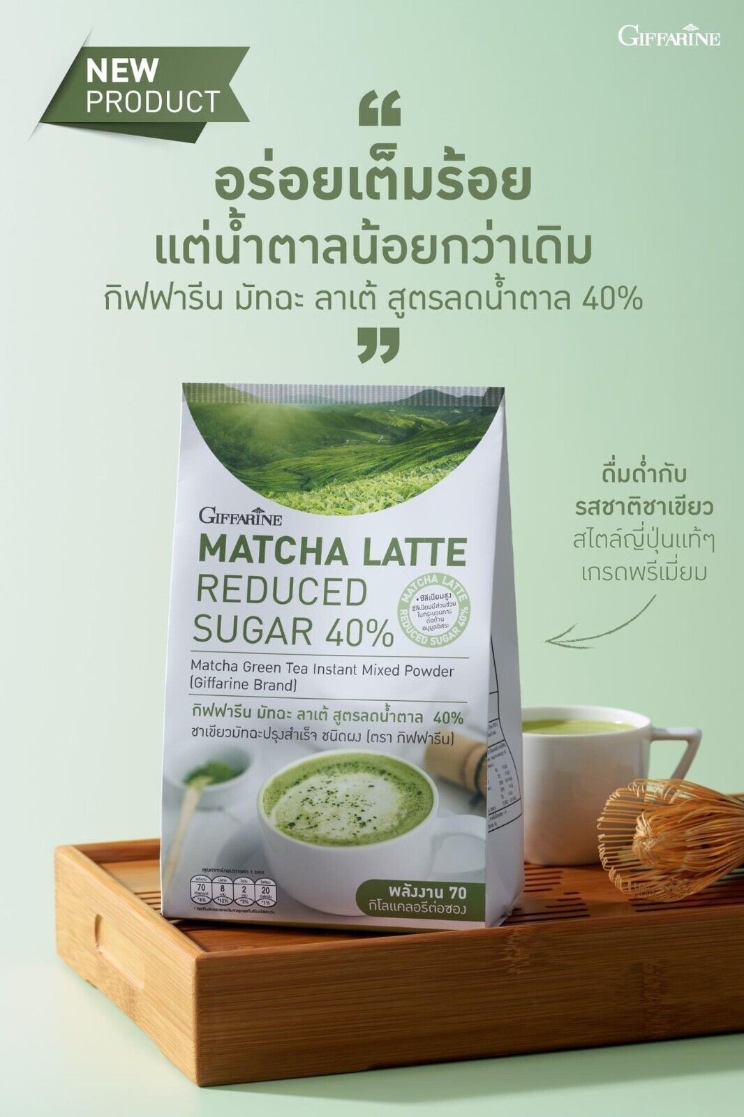 10x Matcha Latte Green Tea Reduced Sugar 40% Beverage Hot Cold Cafe Restaurant