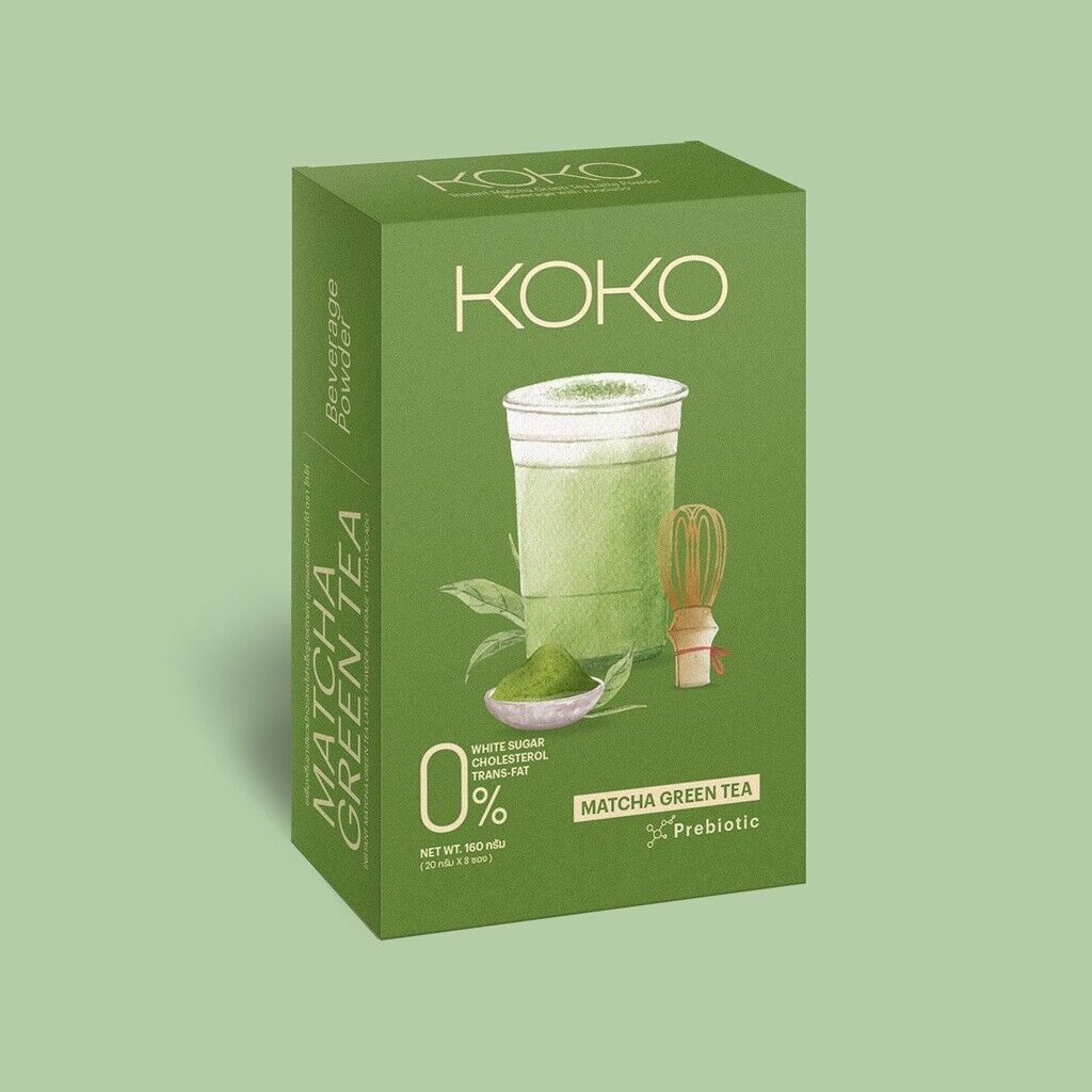 3x KOKO Matcha Green Tea +3x Cocoa Instant Mix Powder Drink Prebiotic Slimming