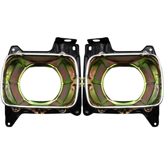 Pair LR Head Lamp Housing Bracket Trim For 1986-1997 Nissan Navara D21 Pickup
