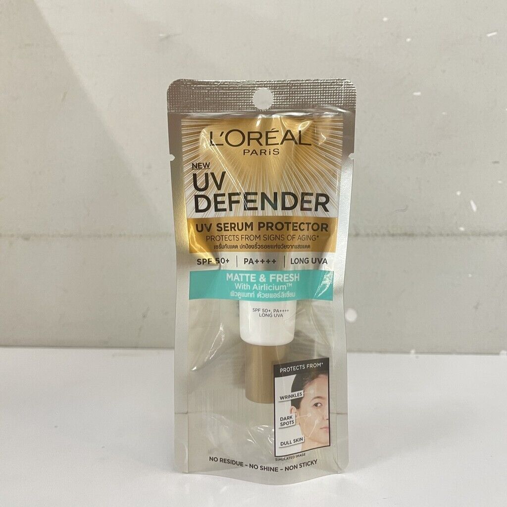2x L'oreal Paris UV Defender Matte & Fresh SPF50+ PA++++ Sunscreen Protect 15ml