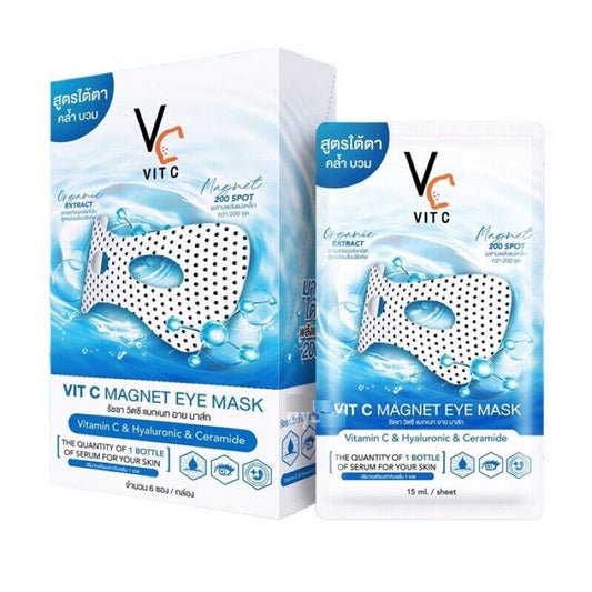 Ratcha VC Vit C Magnet Eye Mask Reduce Puffiness Dark Circle 15ml x 6 sheets