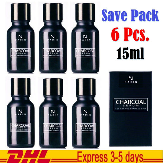 6x Parin Charcoal Special Serum Nourishing Dry DamagedHair Treatment 15ml