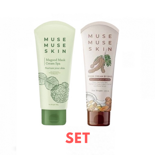 MUSE MUSE SKIN Mask Cream Tamarind +Magood Bergamot Spa Scrub Smooth 100g