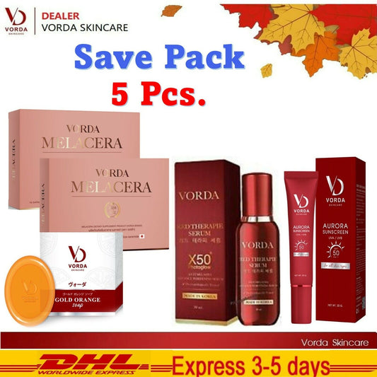 Vorda Skincare Lifting Serum Rich Perfect Radiant Aura Smooth Skin 5Pcs of 1 Set