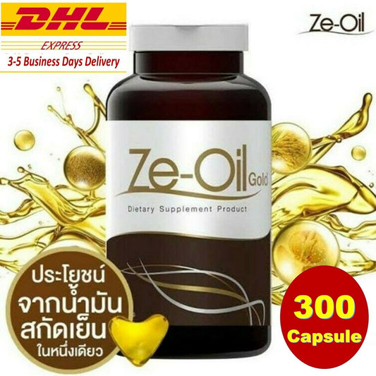 Ze-oil Natural Extraction 4 Oil Cold-Pressed Coconut Garlic Rice Bran 300 Caps