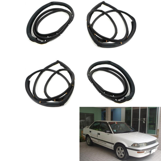 SEAL RUBBER WEATHERSTRIP FOR TOYOTA COROLLA AE90 AE92 EE90 EE92 4 DOOR SEDAN