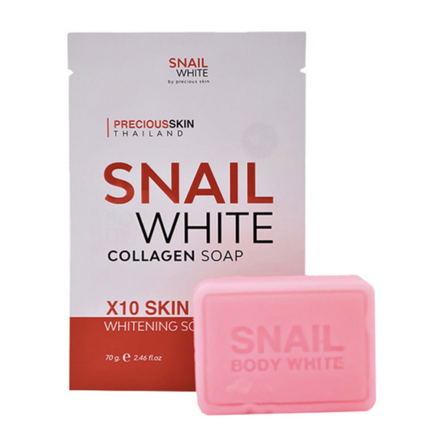 6x SNAIL WHITE Collagen Soap 10x Whitening Face & Body Precious Skin Bright 70 g