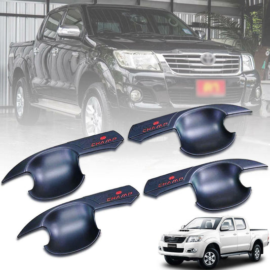 Door Handle Bowl Cover Red Matte Black Toyota Hilux Vigo Pickup 2012-2015