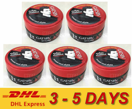 5 x GATSBY WAX POWER + SPIKES GEL Japan Men Series hair styling 25g ** Express !