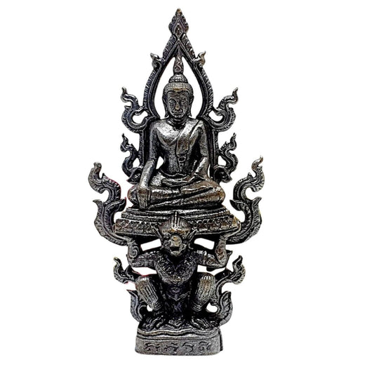 Buddha Riding Hanuman Talisman Thai Amulet Statue Figure Copper