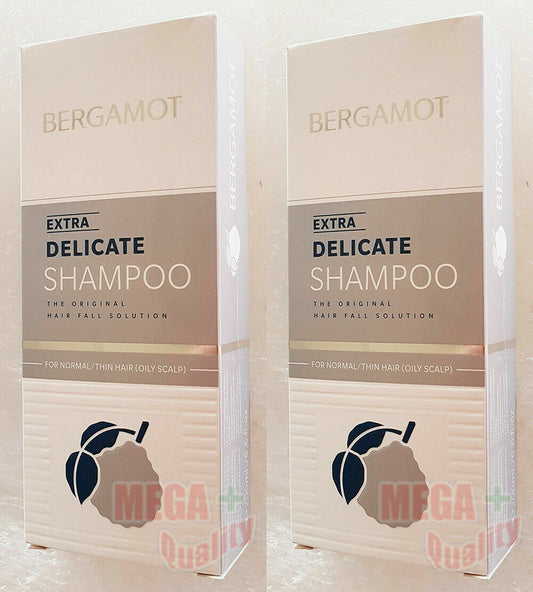 2 x Bergamot Extra Delicate Shampoo Hair loss weak 200 ml