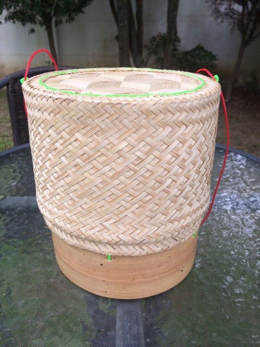 Kratip Thai Handicraft Sticky Rice Bamboo Basket Box container