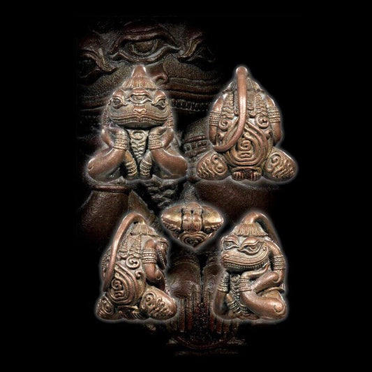 Rare Talisman Kob Kin Dueang LP.Saya Kwan Thai Amulet Luck Good Prosperous