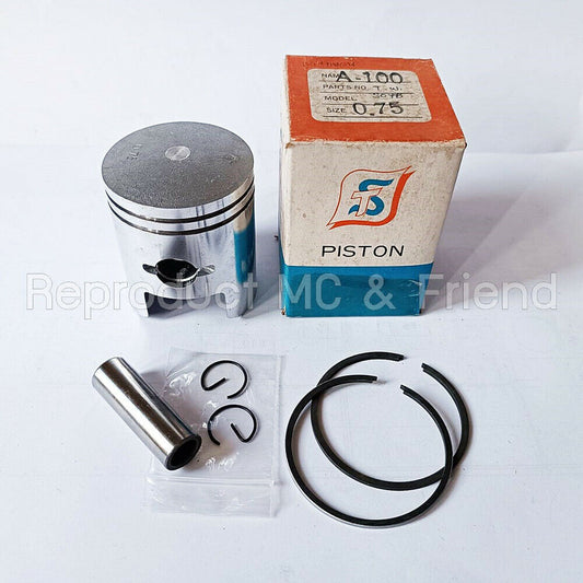 Piston + Ring + Pin Set OS 0.75 (Diameter 50.75mm) Fits Suzuki A100 AS100 AC100