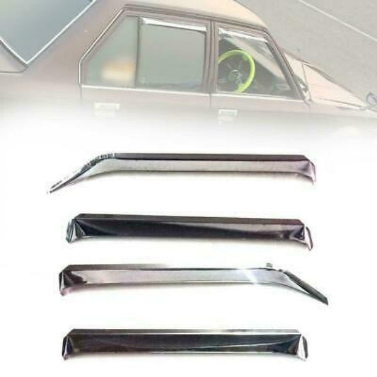 Rain Visor Weather Guard Shield Chrome Fits Toyota Corolla KE70 E70 DX GL 79-83