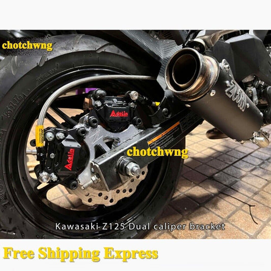 Dual Caliper Bracket Kawasaki Z125 Stunt Parts Motorcycle New design Silver