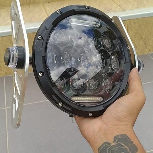 LED Headlight Light Round Front Fit For Honda MSX125 MSX SF Grom CNC Aluminum