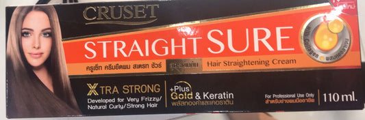 Cruset Magic Straight Hair Straightening Cream Kit Strong For very curly hair