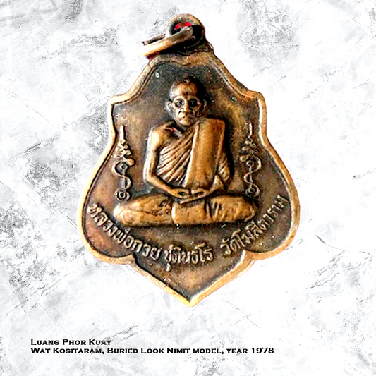 Phra Lp Kuay Thai amulet ancient talisman protection luck power pendant old Rare