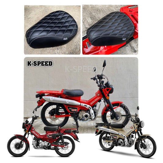 Black Driver Front Seat Diamond Style For Honda CT125 Hunter Cub 2022 - 2023