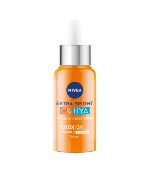 Nivea Extra Bright C & HYA Anti Spots Serum dark spots fade bright skin 30ml.