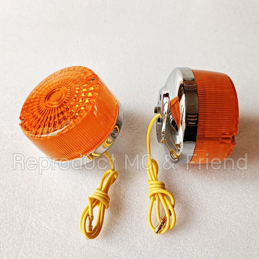 2x Front Winker Flasher Turn Signal Lamp 6V. : Fits Honda C50 C65 C70 C70KA C90